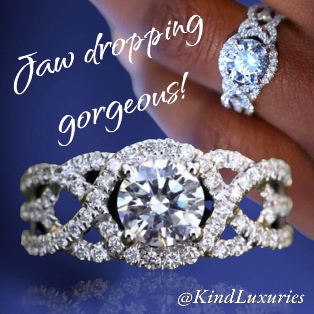 ❤️003❤️ 925 Twisted Shank Diamond Ring, 2.0 to 2.5 cts. 5.78 grams weigh…